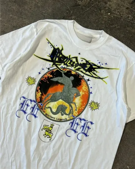 Discover Drain Gang × Sad Boys Bladee Martyr Tour 2025 T-shirt