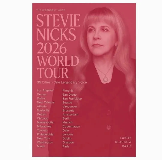 Stevie Nicks World Tour 2026 Poster