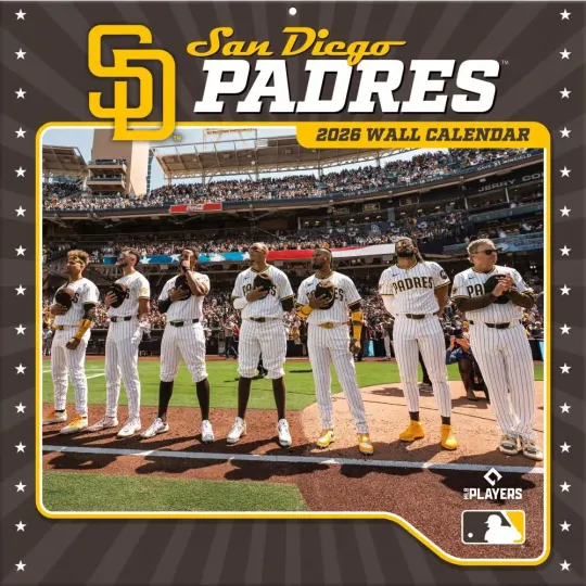 Discover Turner Licensing,  MLB San Diego Padres 2026 Wall Calendar, 12'' X 12'', 12-Mont