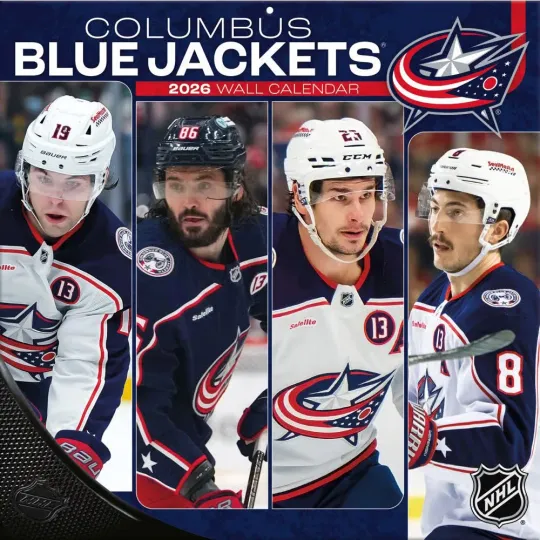 Discover Turner Licensing,  NHL Columbus Blue Jackets 2026 Wall Calendar, 12'' X 12'', 12