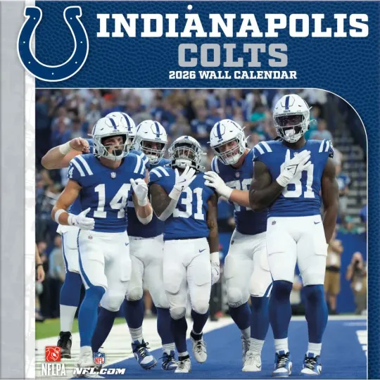 Discover Turner Licensing,  football Indianapolis Colts 2026 Wall Calendar, 12'' X 12'', 12-Mo