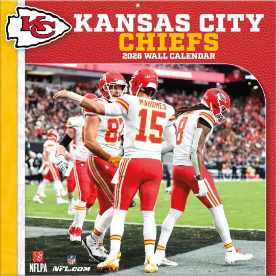 Discover Turner Licensing,  football Kansas City Chiefs 2026 Wall Calendar, 12'' X 12'', 12-Mo