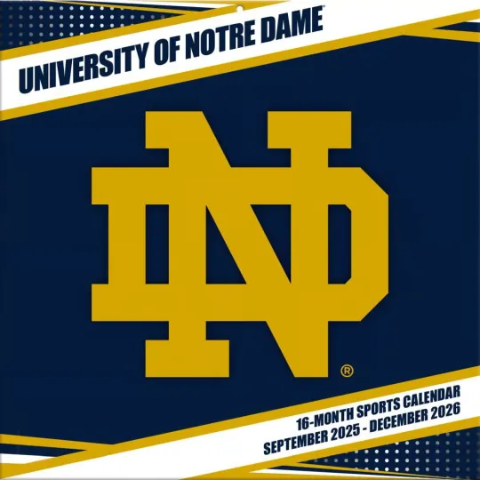 Discover Turner Licensing,  NCAA ND Fighting Irish 2026 Wall Calendar, 12'' X 12'