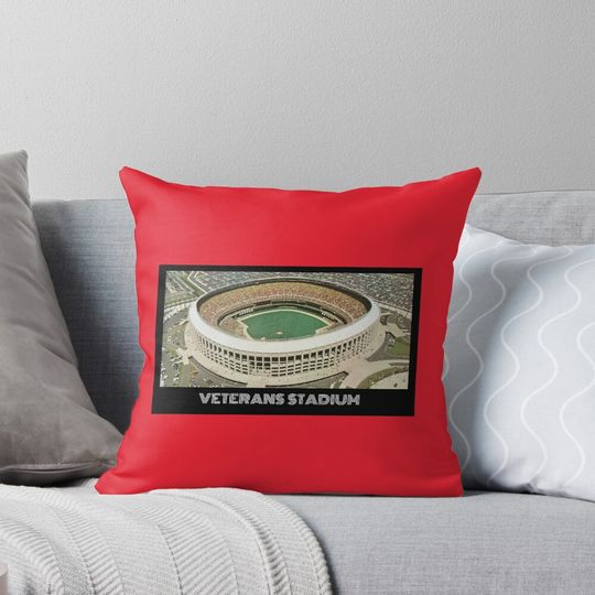Veterans Stadium- Phillies Red Pillow
