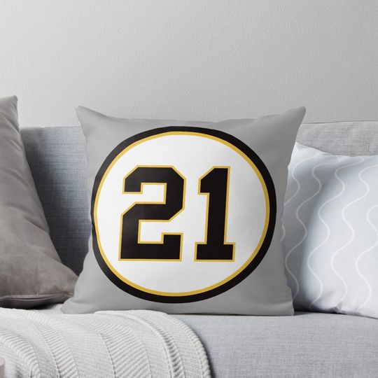 Roberto Clemente #21 Jersey Number Pillow