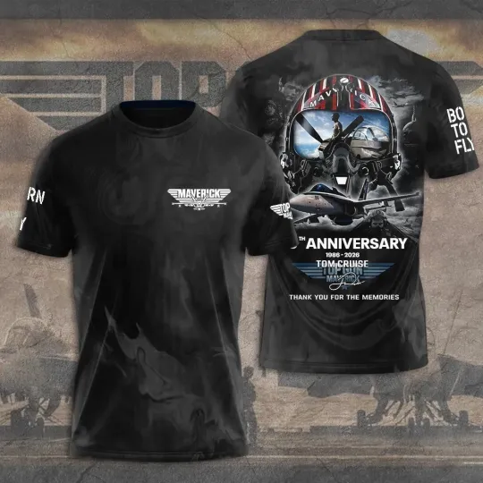Discover Top Gun 40th Anniversary 2026 3D T-Shirt AOP