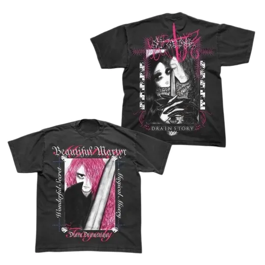 Discover Drain Gang × Sad Boys Bladee Martyr Tour 2025 T-shirt