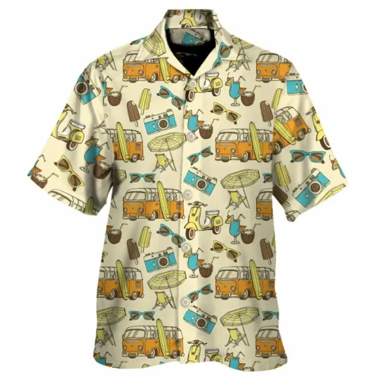Discover Retro Summer Vacation Hawaiian Shirt For Men Women