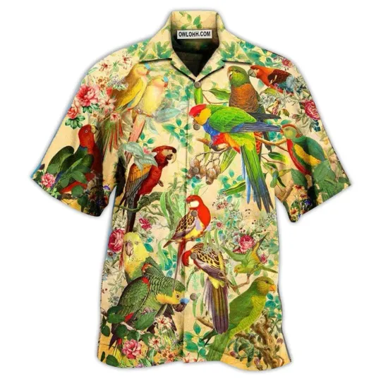 Discover Parrot Vintage Interesting Hawaiian Shirt For Men Women