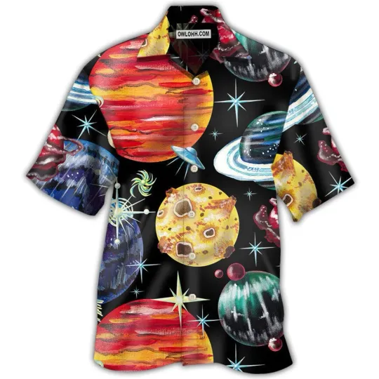 Discover Planet Black Hawaiian Shirt For Men Women