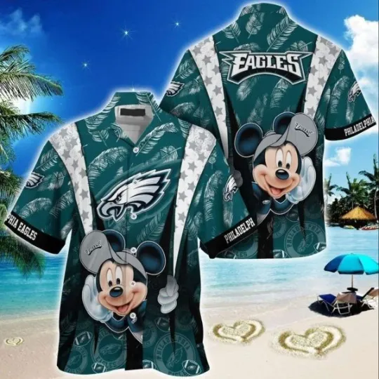 Discover Philadelphia Eagles Mickey Mouse Hawaiian Shirt, football Hawaiian Shirt