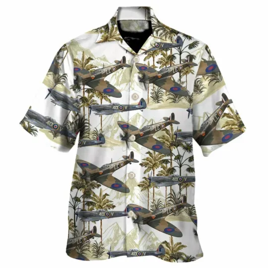 Rcaf Supermarine Spitfire Hawaiian Shirt For Men Women
