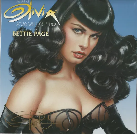 Discover The Art of Olivia De Berardinis Bettie Page  2026 Wall Calendar
