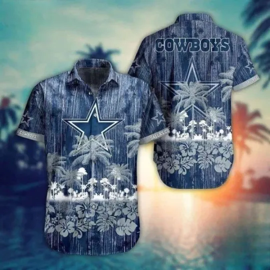 Discover Dallas Cowboys Hawaiian Shirt Tropical Pattern, Hawaiian Shirt