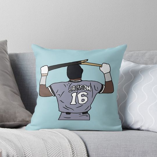 Bo Jackson Breaking A Bat Pillow