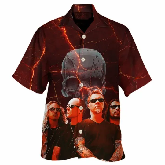 Discover Metallic Hawaiian Shirt For Men Women