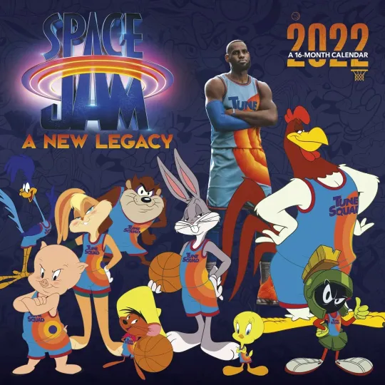 Space Jam A New Legacy 2026 WALL CALENDAR LeBron James