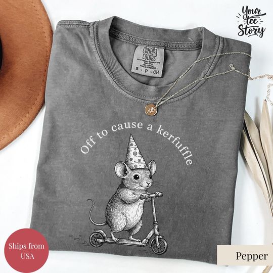 Discover Off To Cause A Kerfuffle Comfort Colors Shirt Funny Groundhog Scooter Sweater