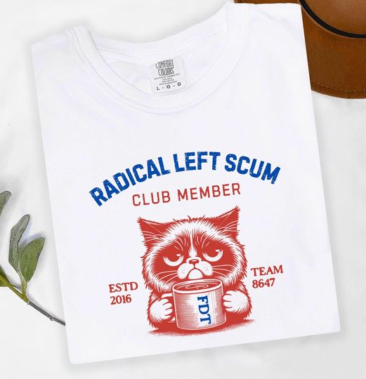 Discover Radical Left Scum Anti trump Tshirt, Subtle FDT shirt, Liberal Resistance Tee
