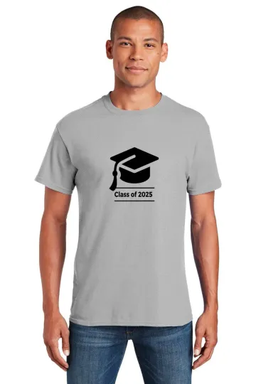 Discover Class of 2025 Graduation T-Shirt â€“ Gildan 5000 Heavy Cotton Unisex Tee with Ca