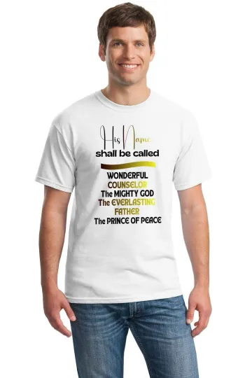 Discover Faith-Based Tee â€“ Isaiah 9:6 His Name Shall Be Called Wonderful Counselor Chri