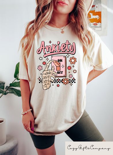 Discover Anxiety On Shirt, Funny Shirts, Mental Health Awareness Tee, Cute Psychology Student Gift