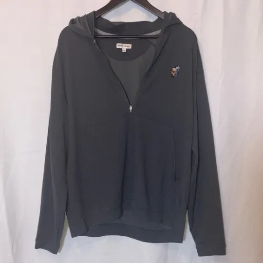 Discover Peter Millar Gray Quarter Zip Hoodie XL Waffle Knit Performance Pullover Golf