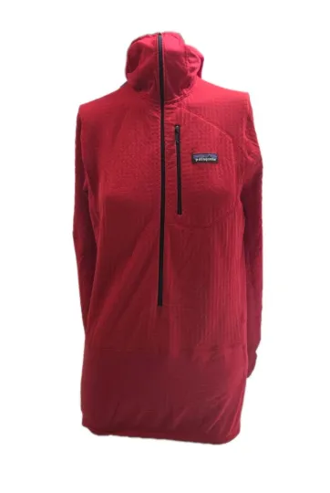 Discover Patagonia R1 Waffle Fleece Hoodie Thermal Polartec Men’s Size Small 1/2 Zip Red
