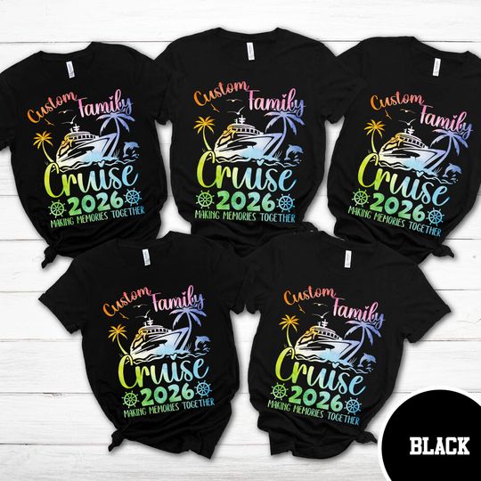 Discover Personalized Family Cruise 2026 Shirt Caribbean Cruise Matching Shirts Family Cruise Shirts Custom Name Tshirts Group Dad Mom Kids Bodysuit