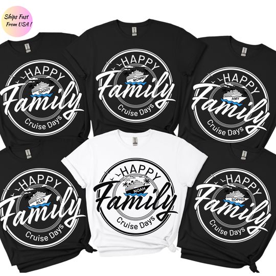 Discover Personalized Family Cruise 2026 Shirt, Cruise Squad Shirts, Family Matching Cruise Tee, Aw Ship It's a Family Trip Tshirt