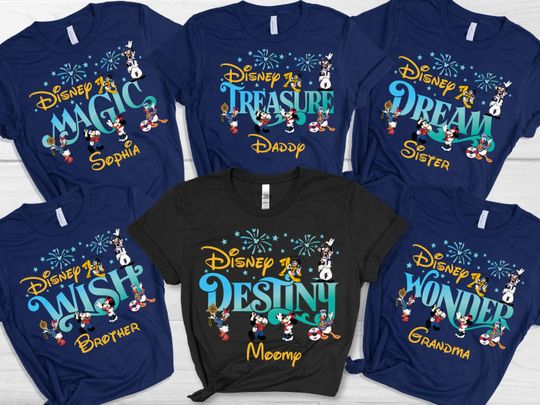 Discover Disney Cruise 2026 Family Matching Group T-Shirt - Adventure, Wish, Destiny Ships Outfit Gift