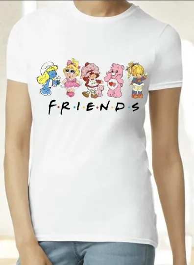 Discover 80's Cartoon Friends Women's T-Shirt
