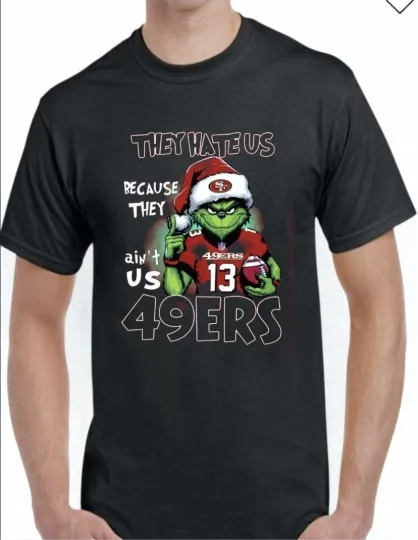 Discover Christmas funny character They Hate Us 49ers Men's T-Shirt Small To 3X-Large Black