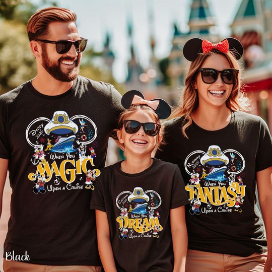 Discover Custom Disney Cruise Family Shirt, When You Wish Upon a Cruise Group Tee, Disney Cruise 2026 T-shirt, Personalized Family Couple Matching