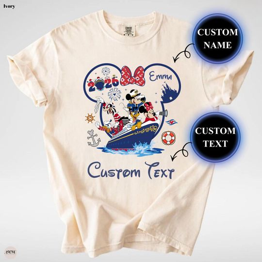 Discover Comfort Colors Disney Cruise 2026 Shirt, Custom Disney Cruise Matching Shirt, Disney Family Matching Shirt, Personalized Disney Cruise Tees