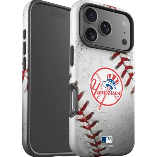 Discover New York Yankees Game Ball iPhone 13-17 Pro Max Impact Case