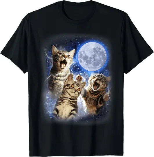 Discover Three Cat Moon 3 Cat - Wolfs Cute Kitten Funny Cats T-Shirt