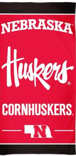 Nebraska Cornhuskers NCAA 30 x 60 Fiber Beach Towel