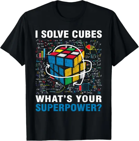 Discover I Solve Cubes Superpower Funny Speed Cubing Boys Girls Kids T-Shirt