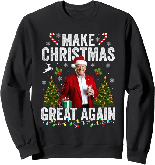 Discover Make Christmas Great Again Design Make Christmas Unisex Crewneck Sweatshirt
