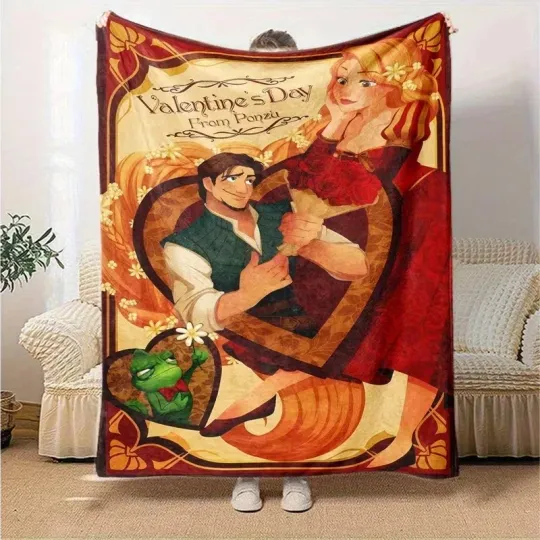 Discover Personalized Disney Tangled Rapunzel Princess Blanket, Gift For Friends, Couple