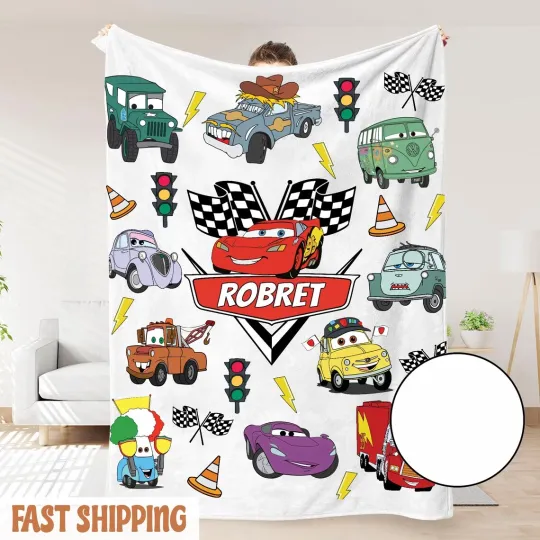 Discover Personalized Lightning McQ 95 Disney Fleece Blanket