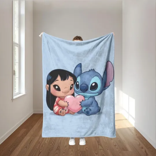 Discover Disney Lilo & Stitch Heart Fleece Blanket