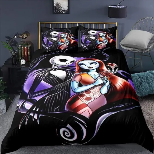 Ankeyoo Nightmare Christmas Bedding Set with Jack Skellington Design