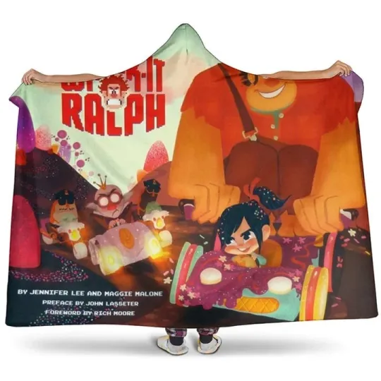 Discover Wreck It Ralph Premium Sherpa Hooded Blanket Gift For Her Gift For Him