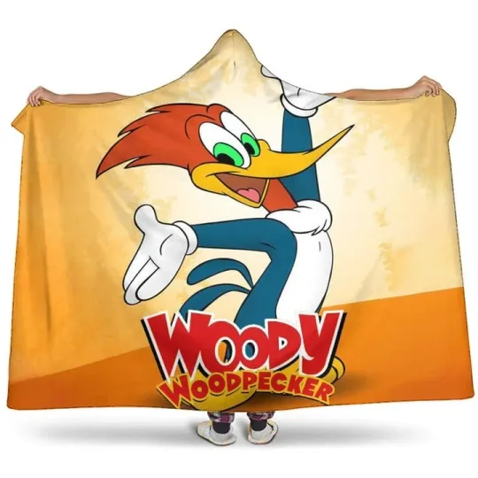 Discover Woody Woodpecker Poster Hooded Blanket, Sherpa Hooded Blanket Gift For Her Gift