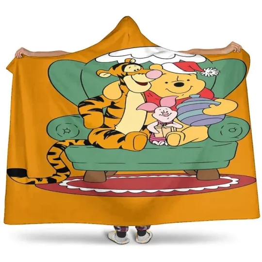 Discover Winnie the Pooh And Friends12 3D Premium Sherpa Hooded Blanket