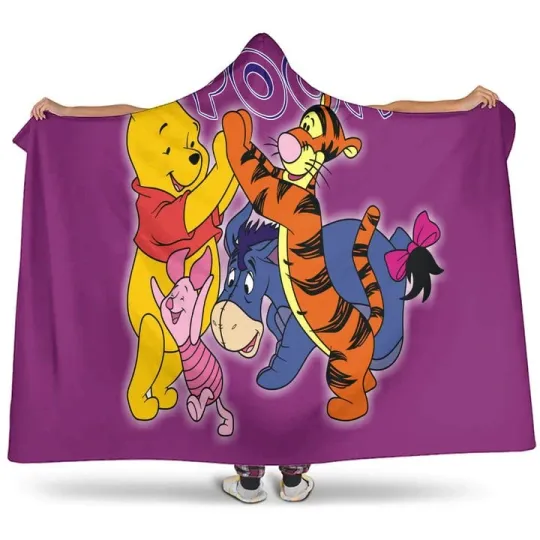 Discover Winnie the Pooh And Friends34 3D Premium Sherpa Hooded Blanket