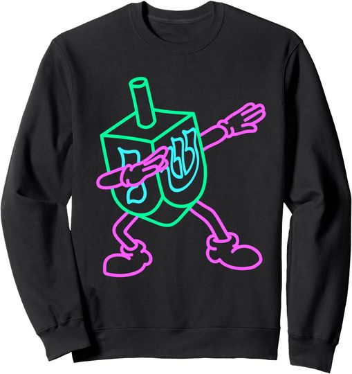 Discover Dabbing Dreidel Funny Hanukkah Gifts Design Unisex Crewneck Sweatshirt