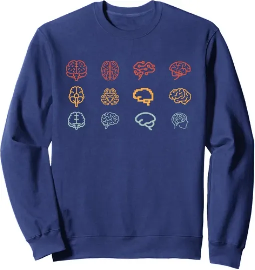 Discover Neuroscience Retro Graphic Brain Science Neuro Unisex Crewneck Sweatshirt